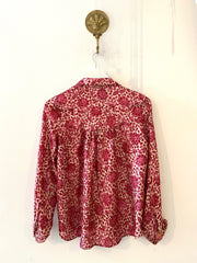 Marseille Silk Blouse in Raspberry