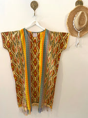 Marrakech Dress in  Blue Ikat
