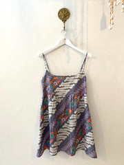 Batik Mini Dress in Grey