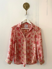 Marseille Silk Blouse in Soft Pink