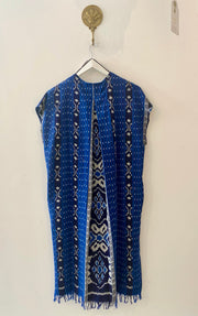 Ponza Island Dress in Cobalt Ikat