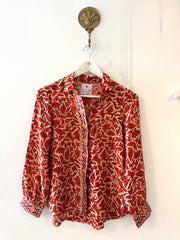 Marseille Silk Blouse in red