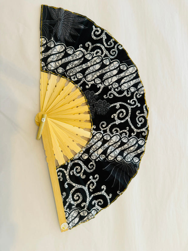 Batik Fabric Hand held fan 22 cm