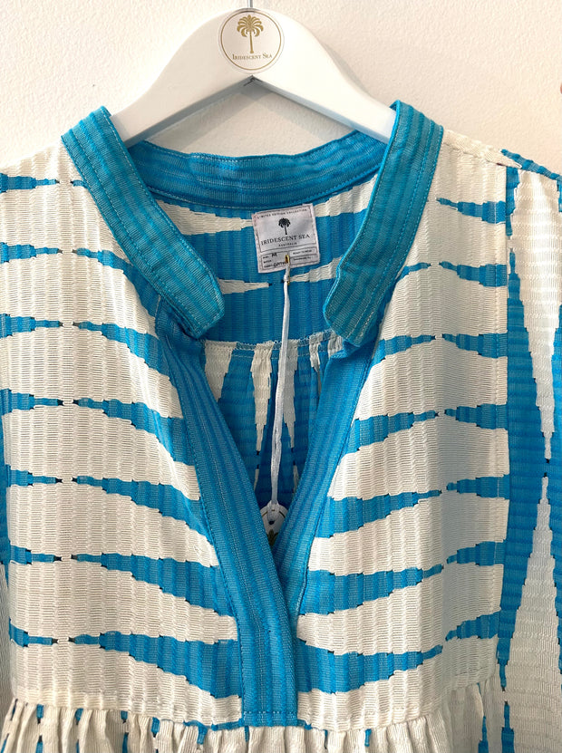 Marrakech Dress in Blue/White