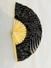 Batik Fabric Hand held fan 22 cm