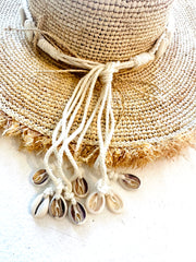 Iridescent Cowrie Shell Hat Charm
