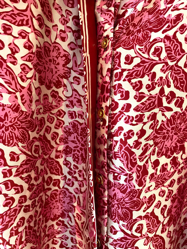 Marseille Silk Blouse in Raspberry