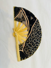 Batik Fabric Hand held fan 19cm