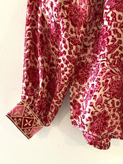 Marseille Silk Blouse in Raspberry