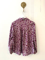 Marseille Silk Blouse in Plum