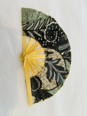 Batik Fabric Hand held fan 19cm