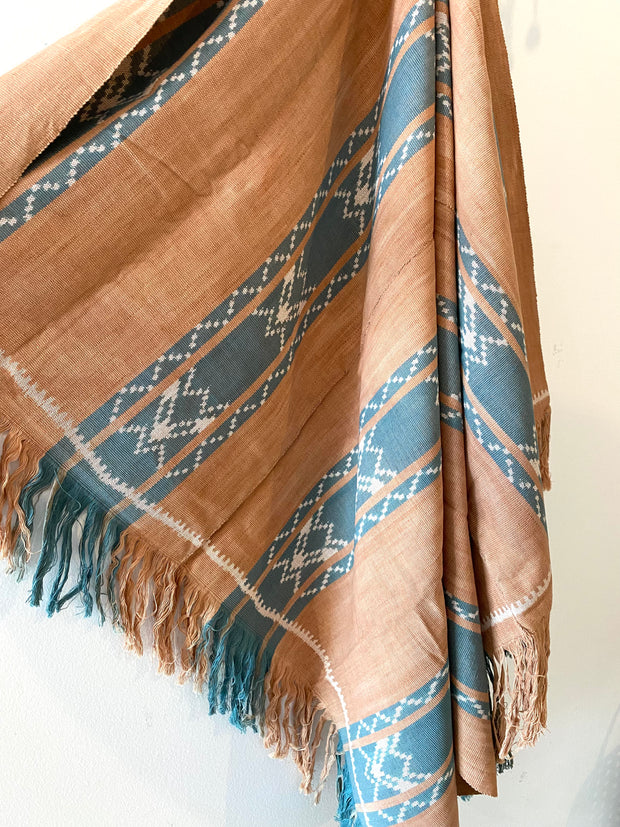 Ikat Beach Towel Sarong Rote in Terracotta & Teal