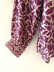 Marseille Silk Blouse in Plum