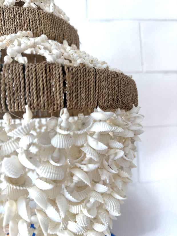 Shell Chandelier Small Twine and white shell