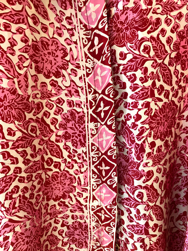 Marseille Silk Blouse in Raspberry