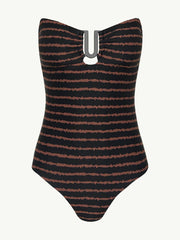 Sea Level Riptide U Bar Bandeau One Piece in Black