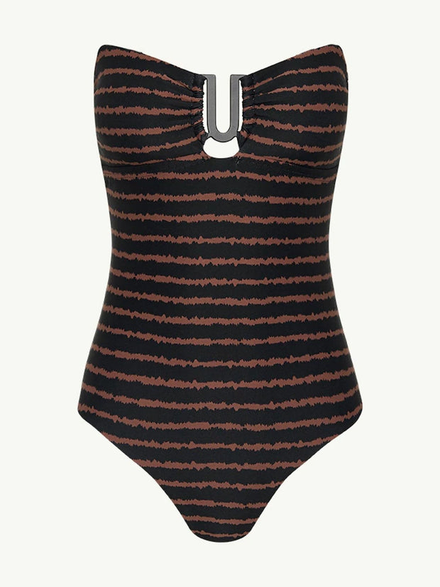 Sea Level Riptide U Bar Bandeau One Piece in Black