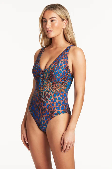 Sea Level Plunge One Piece in Hunter