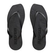 SLEEPERS Premium Grade Tapered Rubber Flip flops in Black