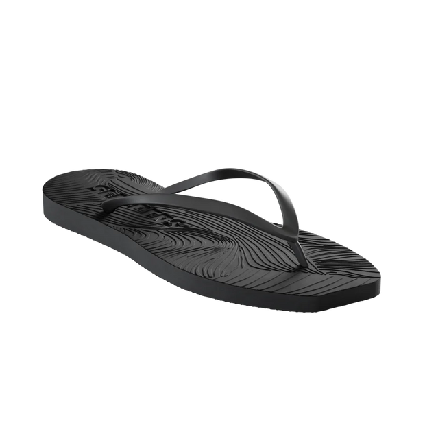 SLEEPERS Premium Grade Tapered Rubber Flip flops in Black