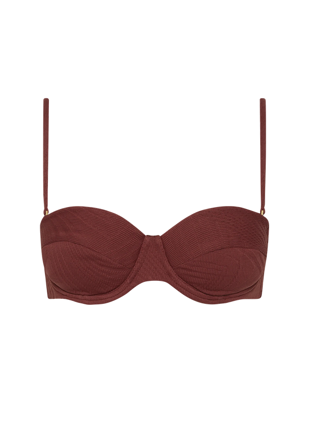 ELLA Rodney Bikini Top in Fudge Iridescent Sea Fremantle Perth