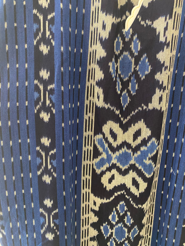 Ponza Island Dress in Cobalt Ikat