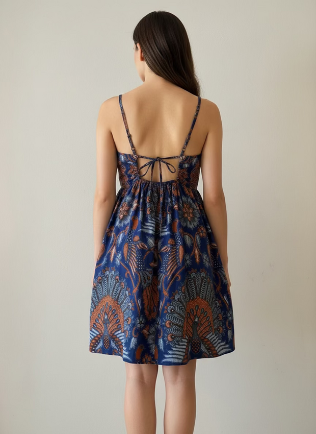The Ibiza Mini Party Dress in Bluebird