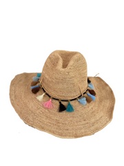 Iridescent Sea Raffia Hat Plain