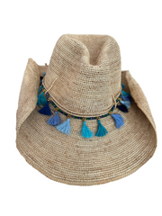 Iridescent Sea Raffia Hat Plain