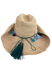 Iridescent Sea Raffia Hat Plain