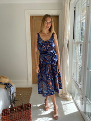 The Areti Midi Dress in Bluebird