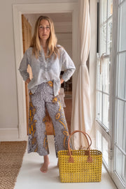 Batik Palazzo Pant in Golden Storm