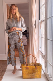 Batik Palazzo Pant in Golden Storm