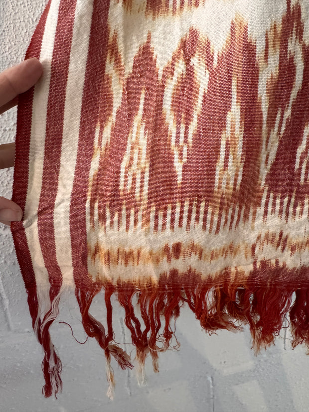 Ikat Beach Towel Sarong in Cinnamon