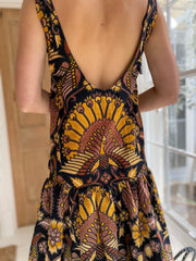 The Areti Midi Dress in Blackbird