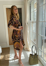Amira Kaftan in the Blackbird Batik Print