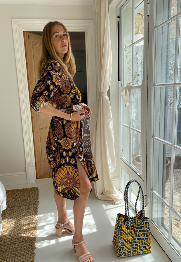 Amira Kaftan in the Blackbird Batik Print