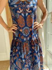 The Areti Midi Dress in Bluebird