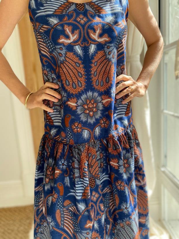The Areti Midi Dress in Bluebird