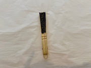 Batik Fabric Hand held fan 38cm Cobalt Blue