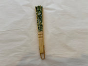 Batik Fabric Hand held fan 38cm Jungle Green