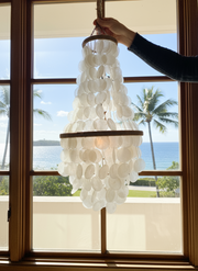 Shell Chandelier Small in Vintage 60's Capiz Shell