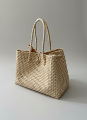 Large Beach Tote in Gold