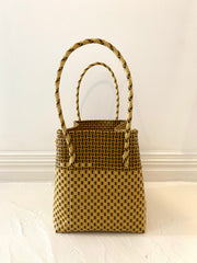 Large Square Beach Tote in Tan