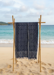 ikat towel, iridescent sea, 
south fremantle 