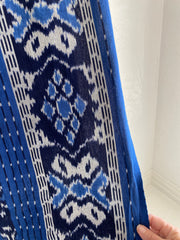 Ikat Beach Towel Sarong in Cobalt