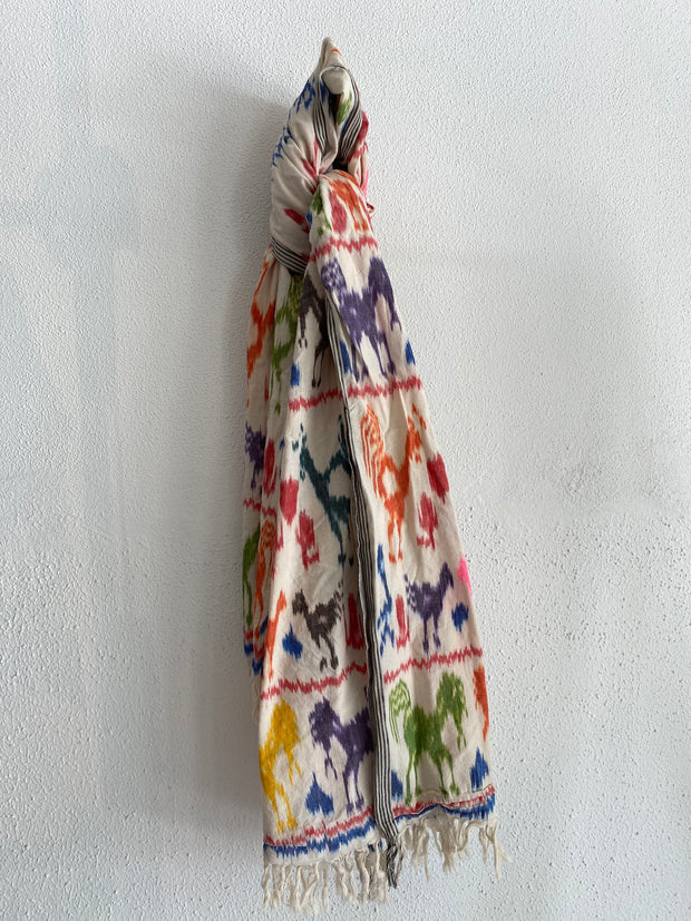 Ikat Animals Beach Towel Sarong