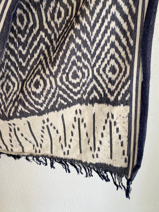 Ikat Beach Towel Sarong in Cactus