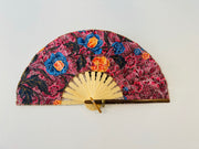 Batik Fabric Hand held fan 28cm