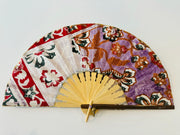 Batik Fabric Hand held fan 28cm